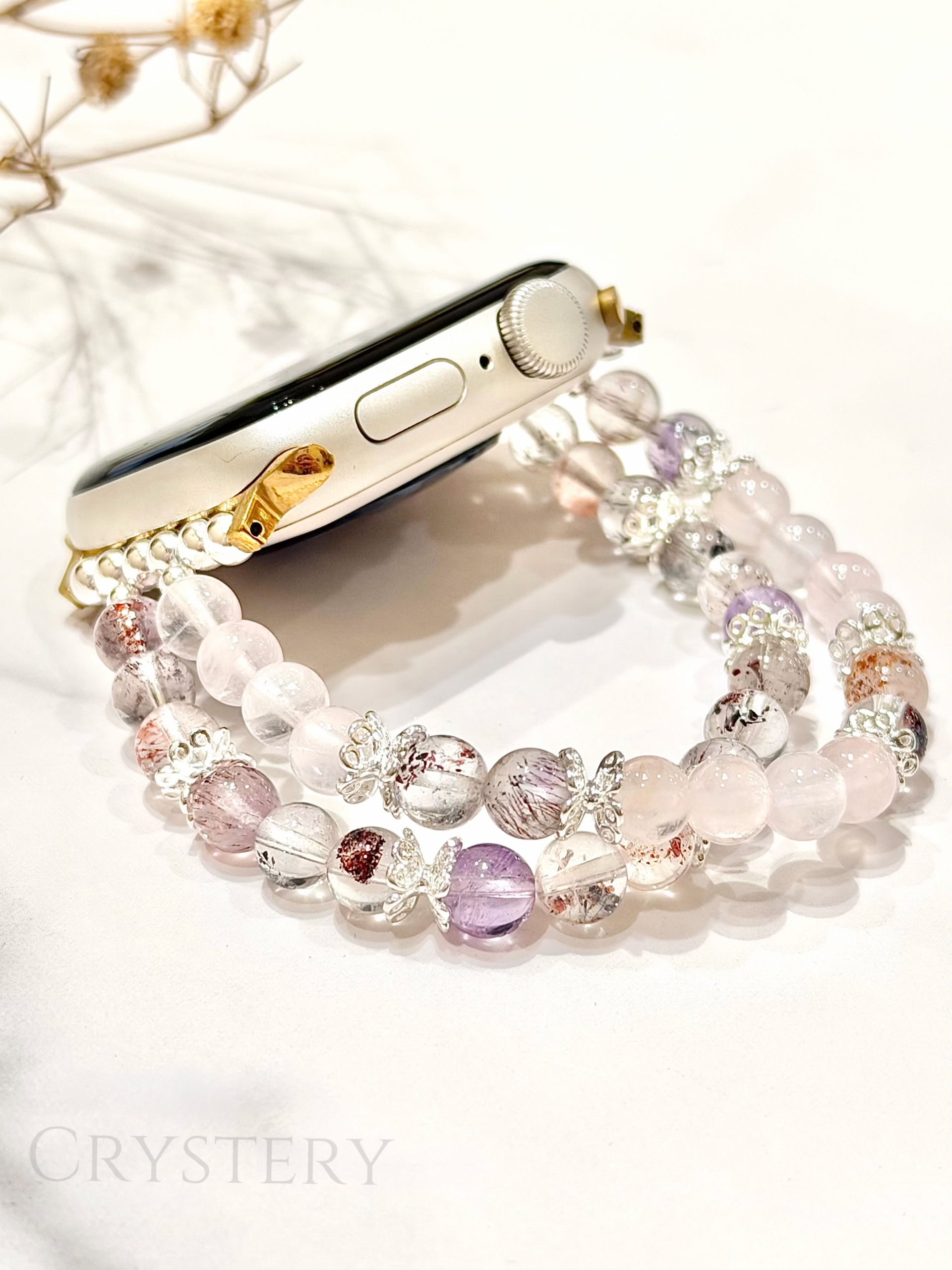 ❣️Apple-watch-水晶錶帶-彩超七✖️粉晶:圖片 3
