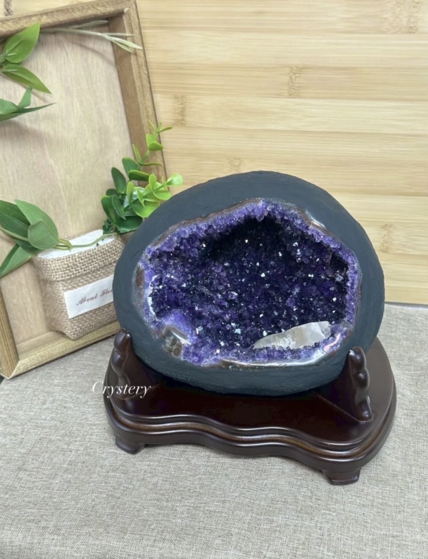 家中必備！聚財納氣-紫水晶洞C款