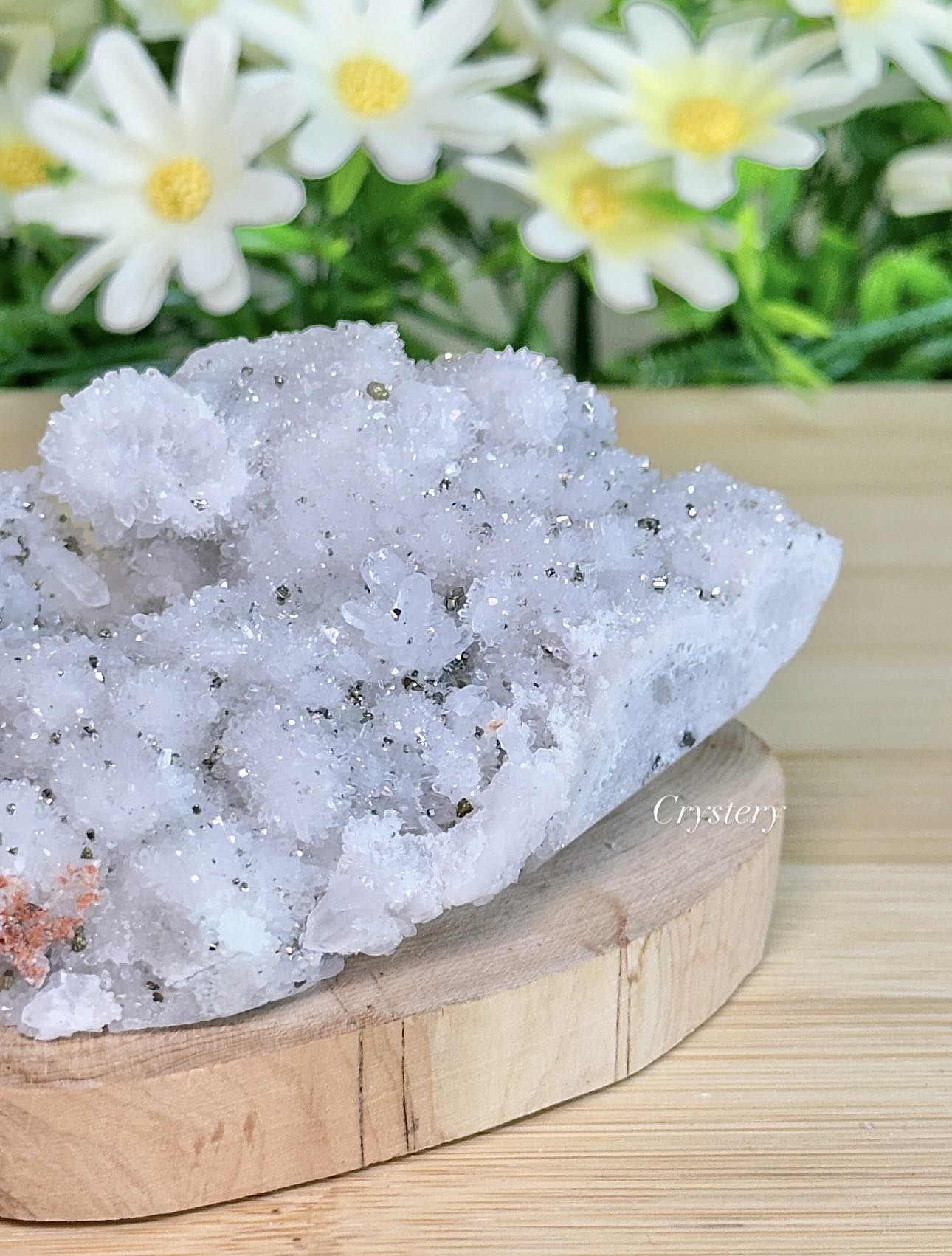 白晶簇共生黃鐵礦-編號E11:圖片 5