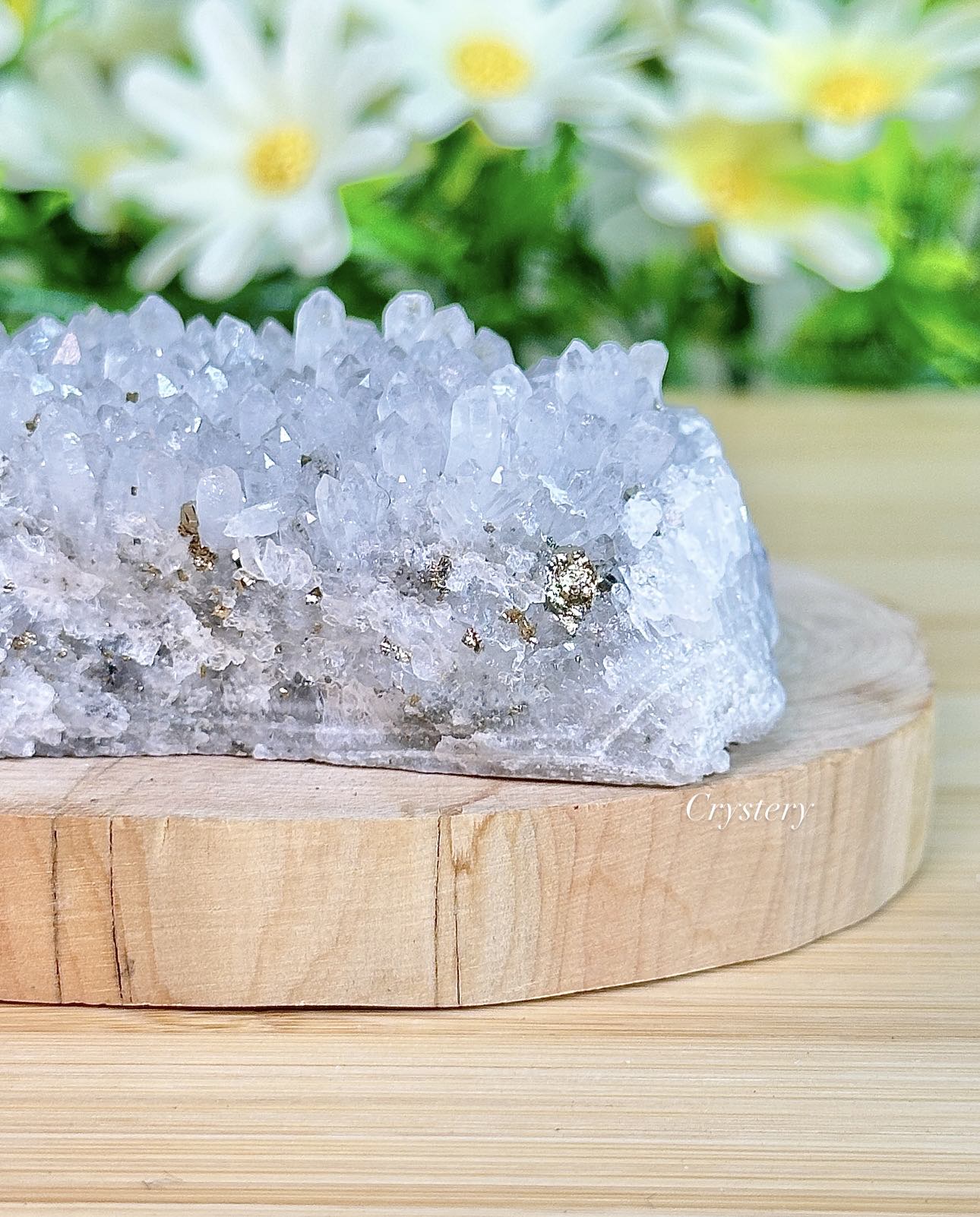 白晶簇共生黃鐵礦-編號E15:圖片 5