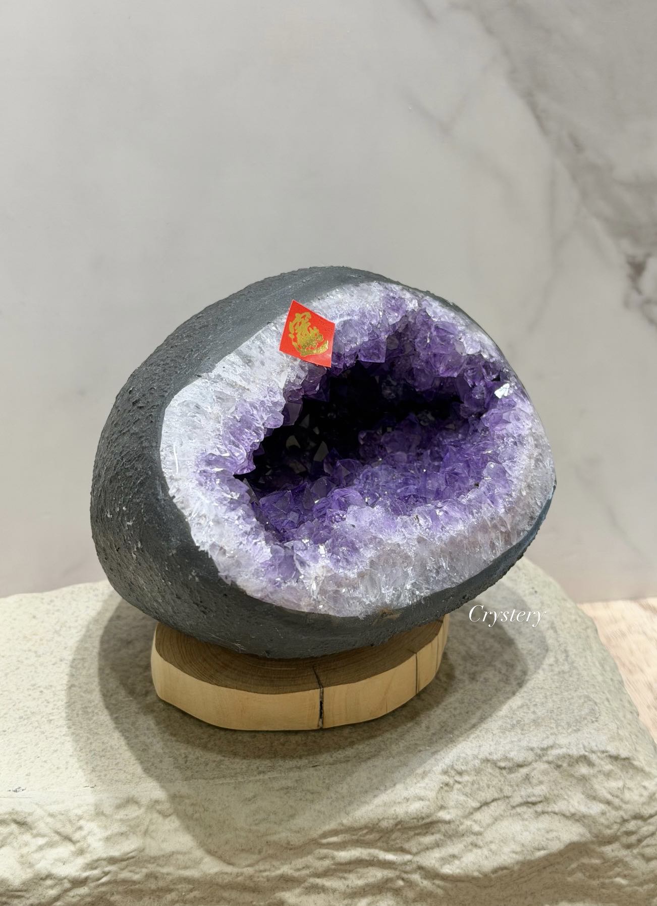 聚財納氣✨正能量擺件 迷你紫晶洞A1:圖片 5