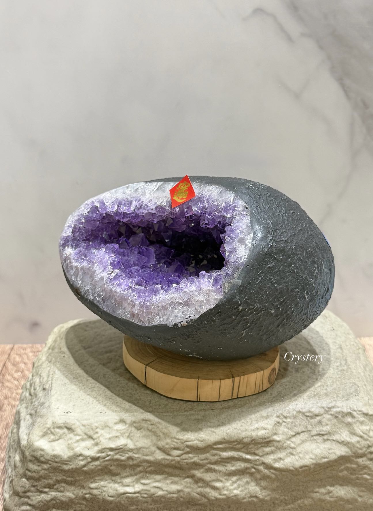 聚財納氣✨正能量擺件 迷你紫晶洞A1:圖片 4