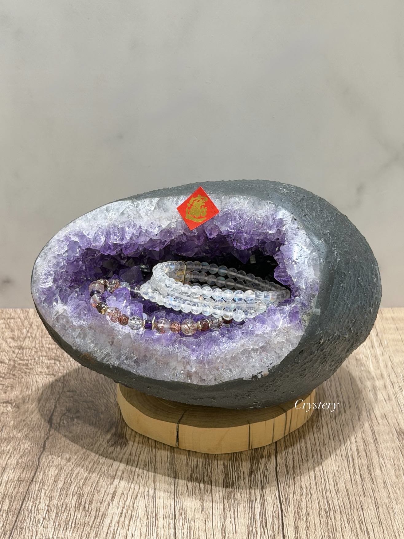 聚財納氣✨正能量擺件 迷你紫晶洞A1:圖片 2