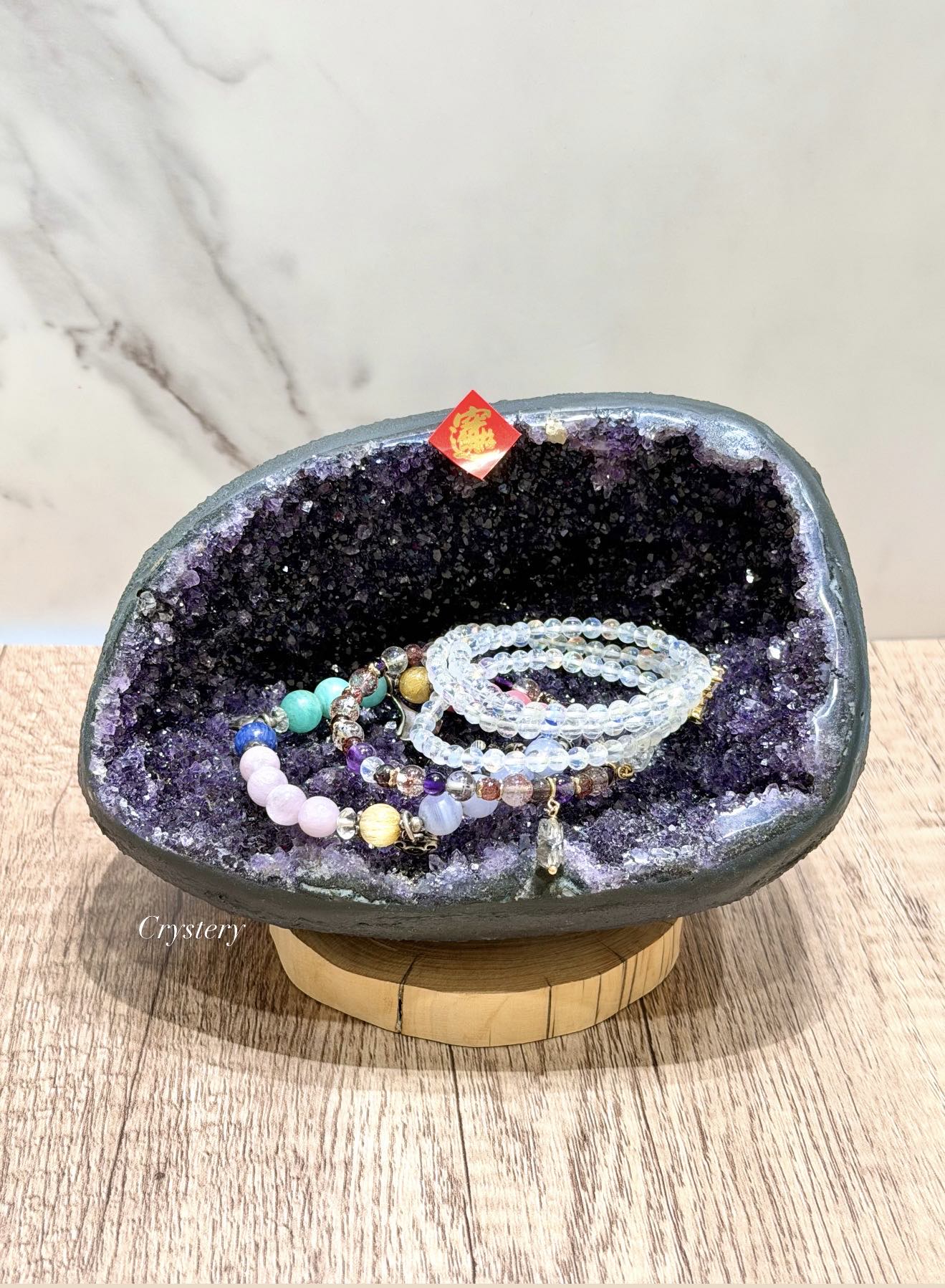 聚財納氣✨正能量擺件 迷你紫晶洞A2:圖片 2