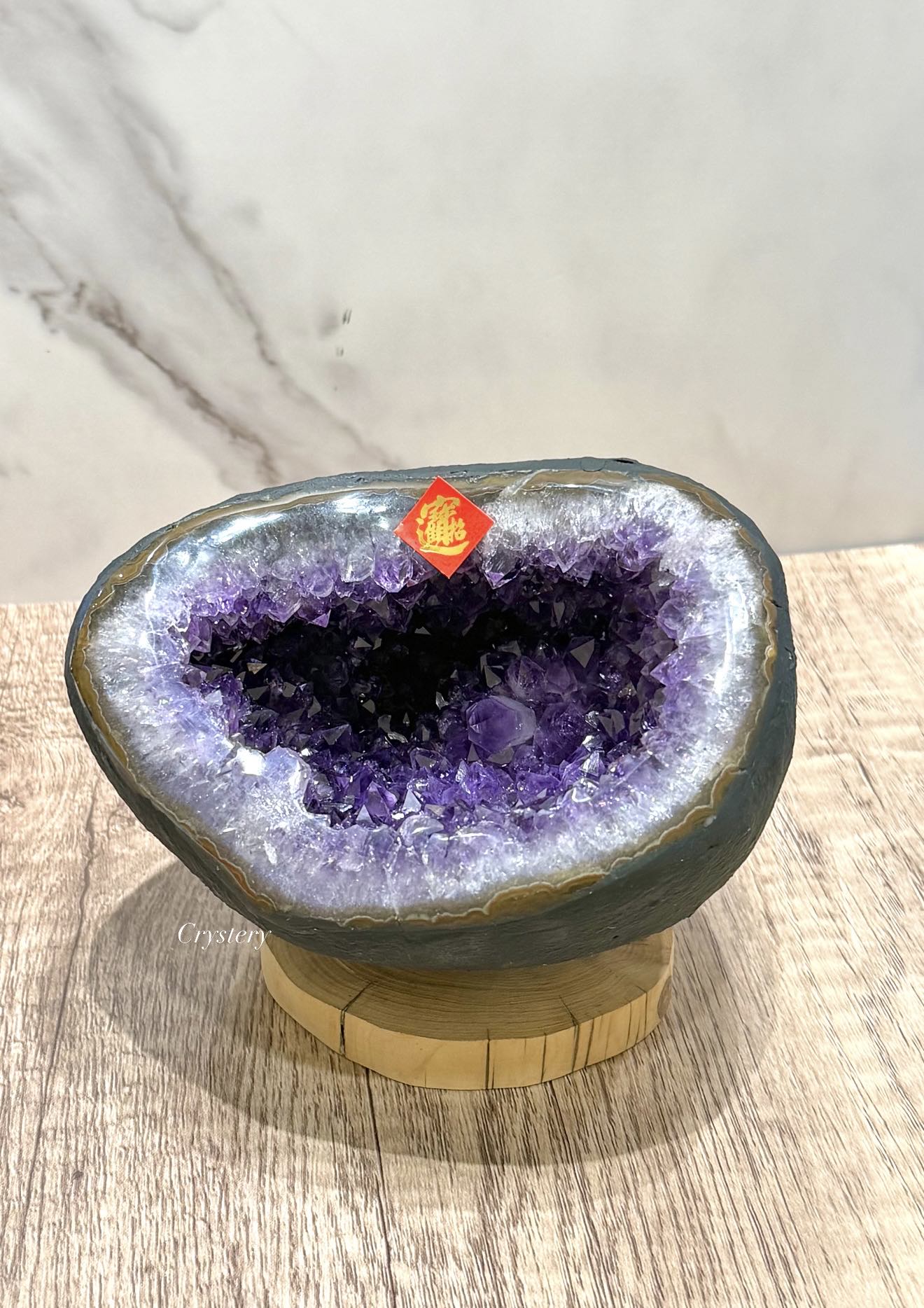 聚財納氣✨正能量擺件 迷你紫晶洞A17:圖片 2