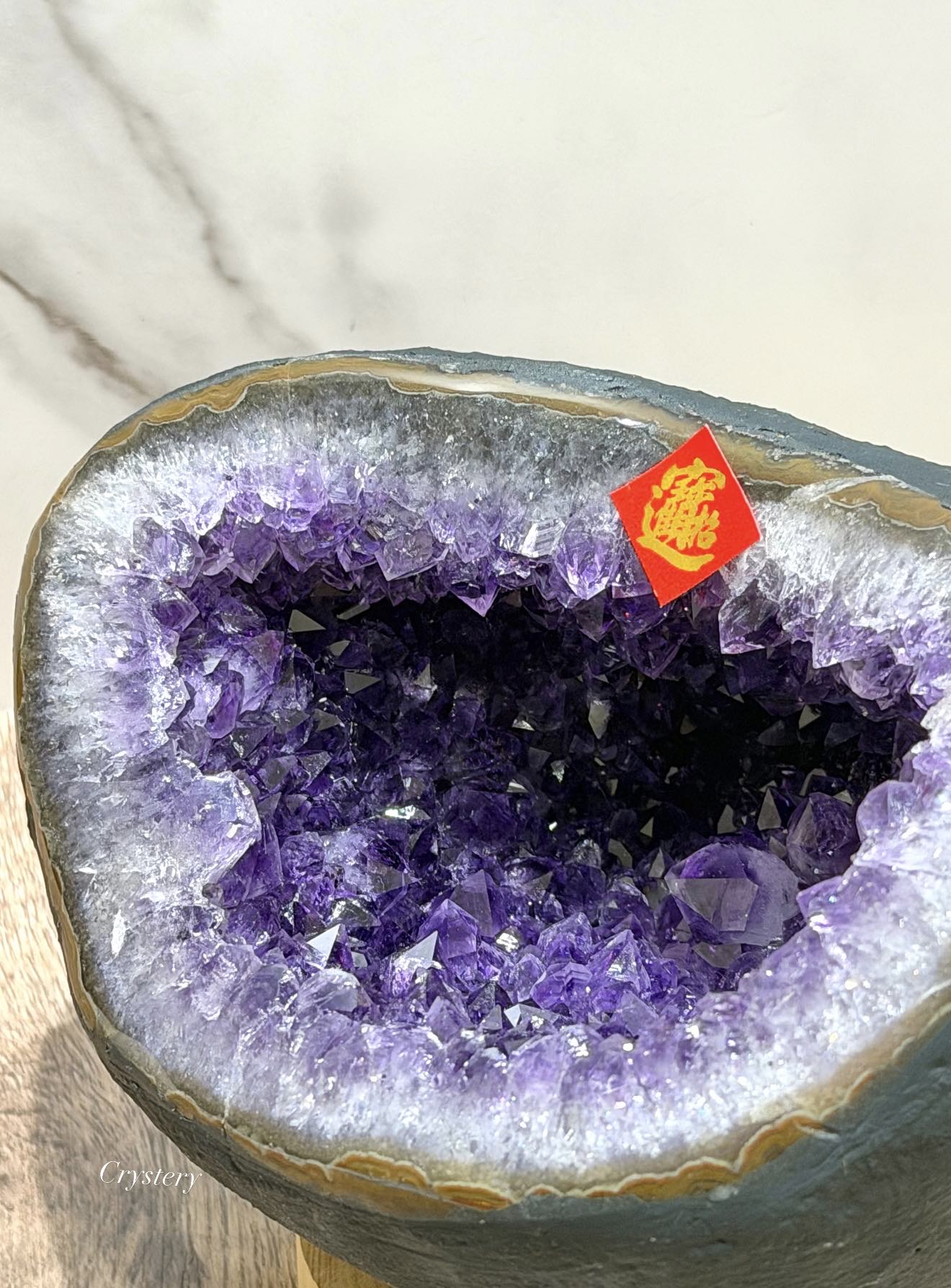聚財納氣✨正能量擺件 迷你紫晶洞A17:圖片 3