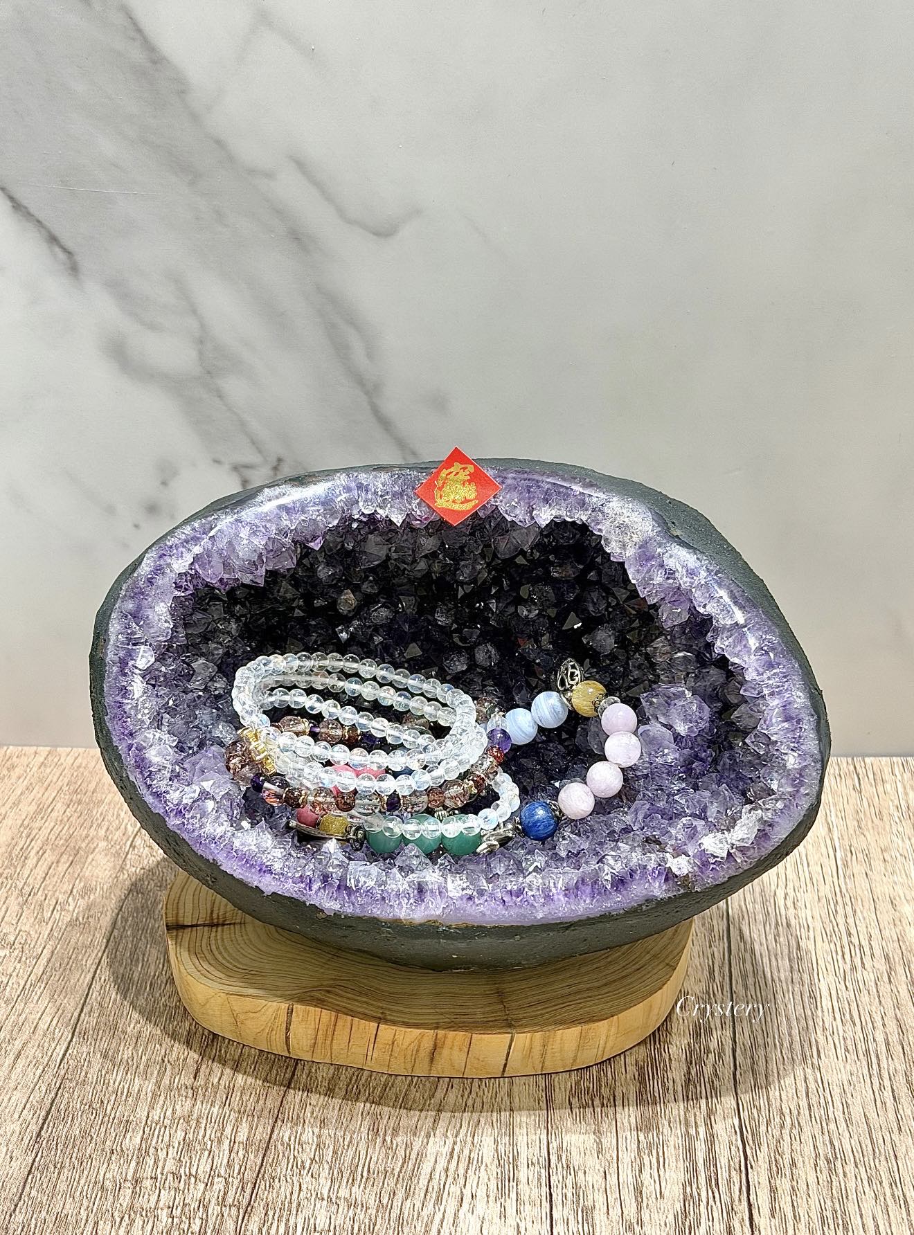聚財納氣✨正能量擺件 迷你紫晶洞A3:圖片 3