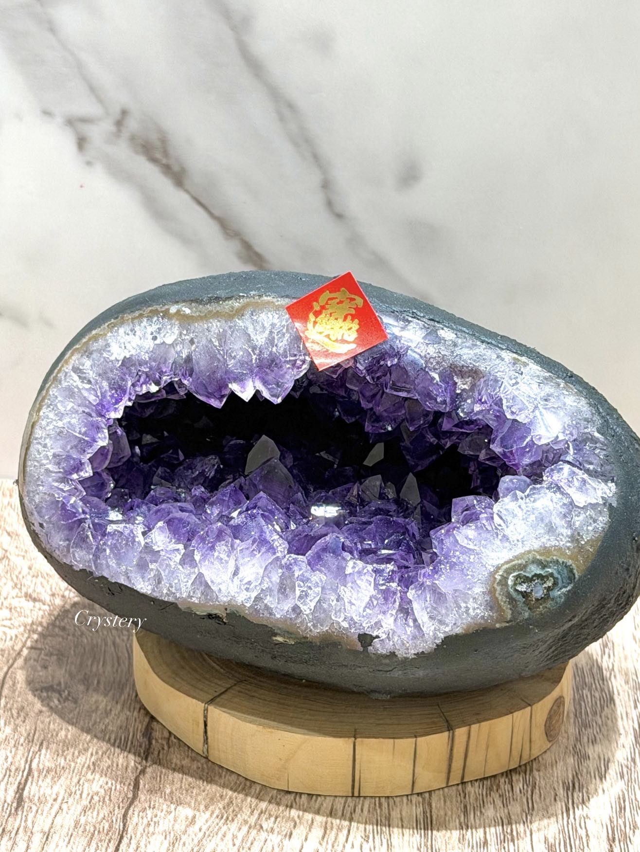 聚財納氣✨正能量擺件 迷你紫晶洞A9:圖片 2