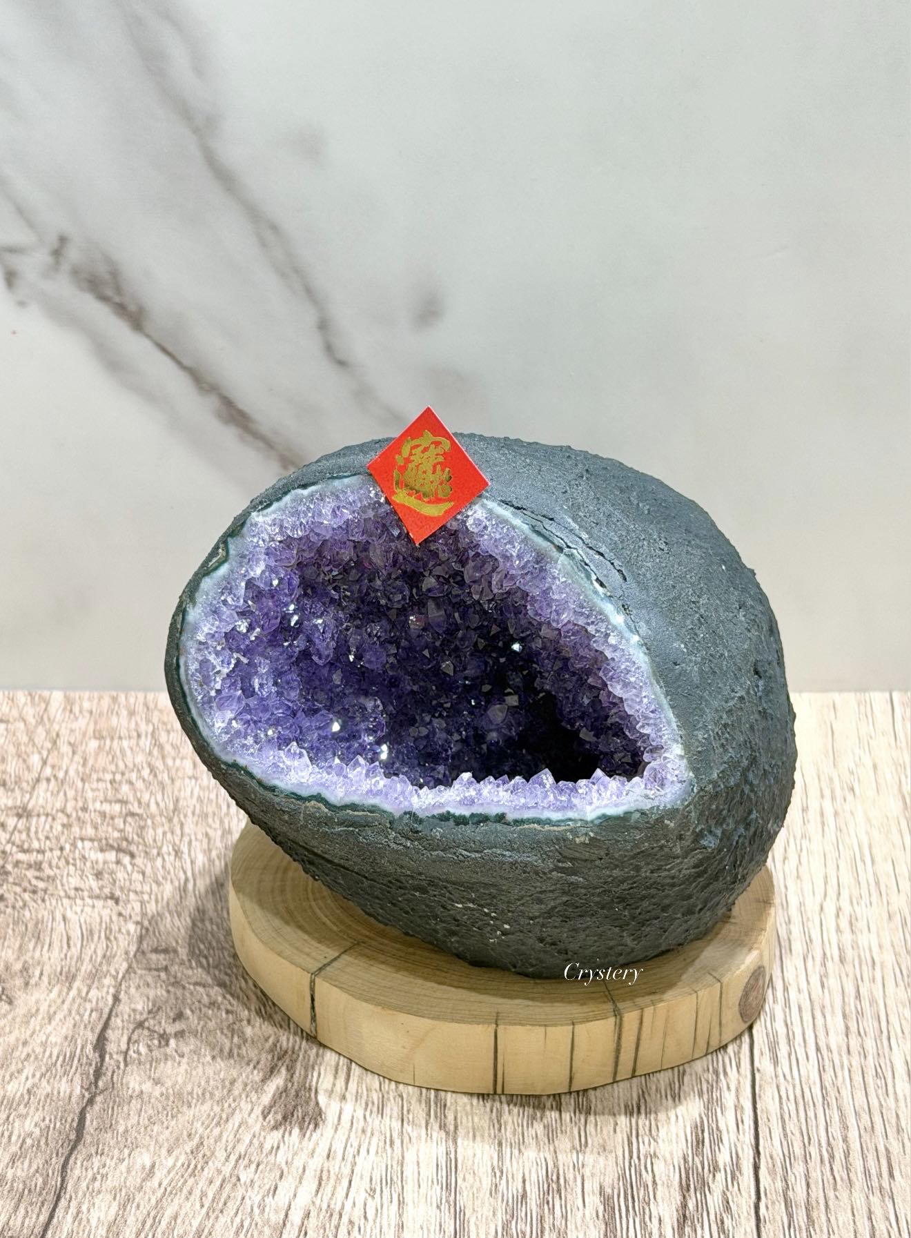 聚財納氣✨正能量擺件 迷你紫晶洞A14:圖片 2