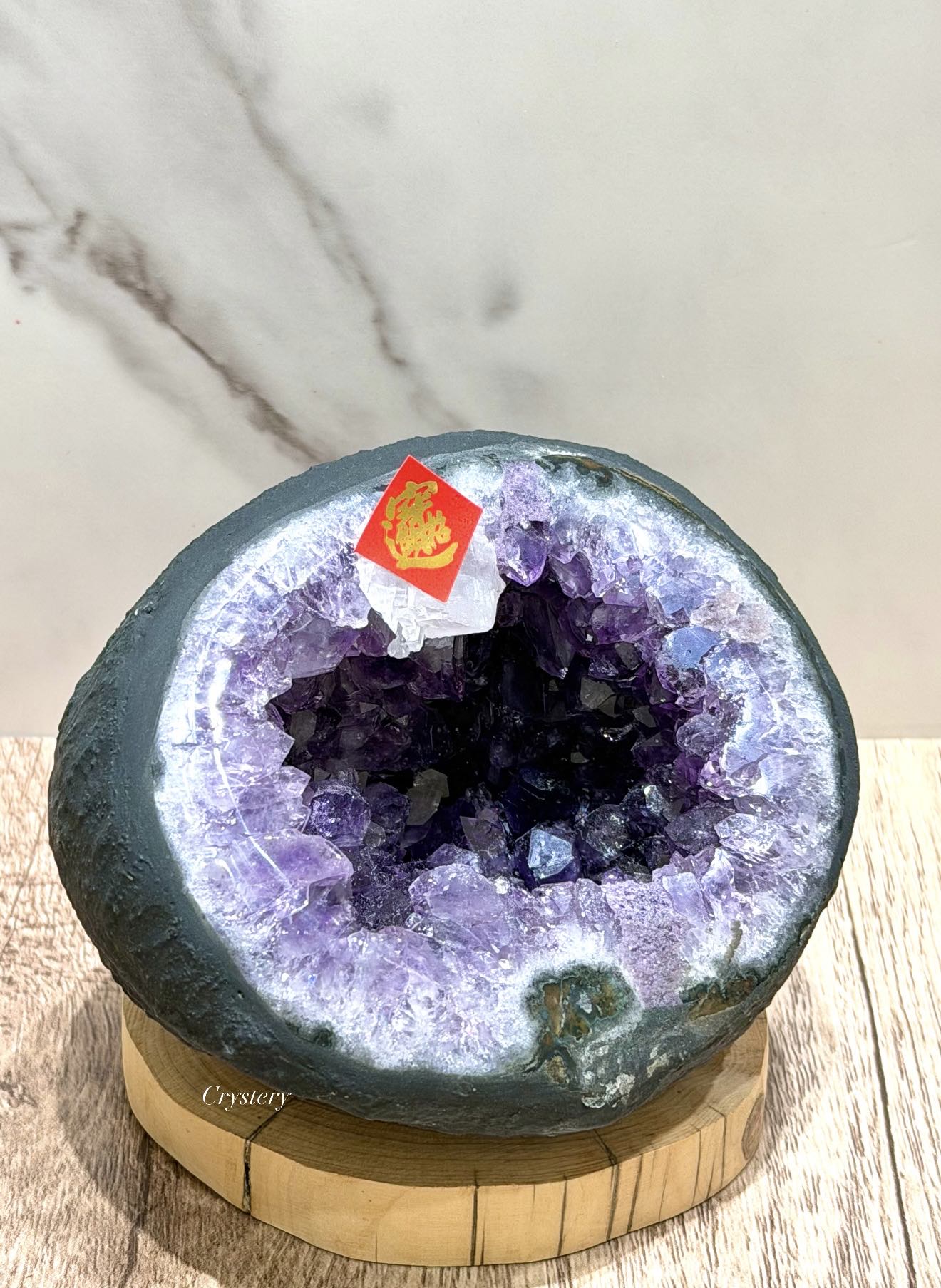 聚財納氣✨正能量擺件 迷你紫晶洞A10:圖片 3