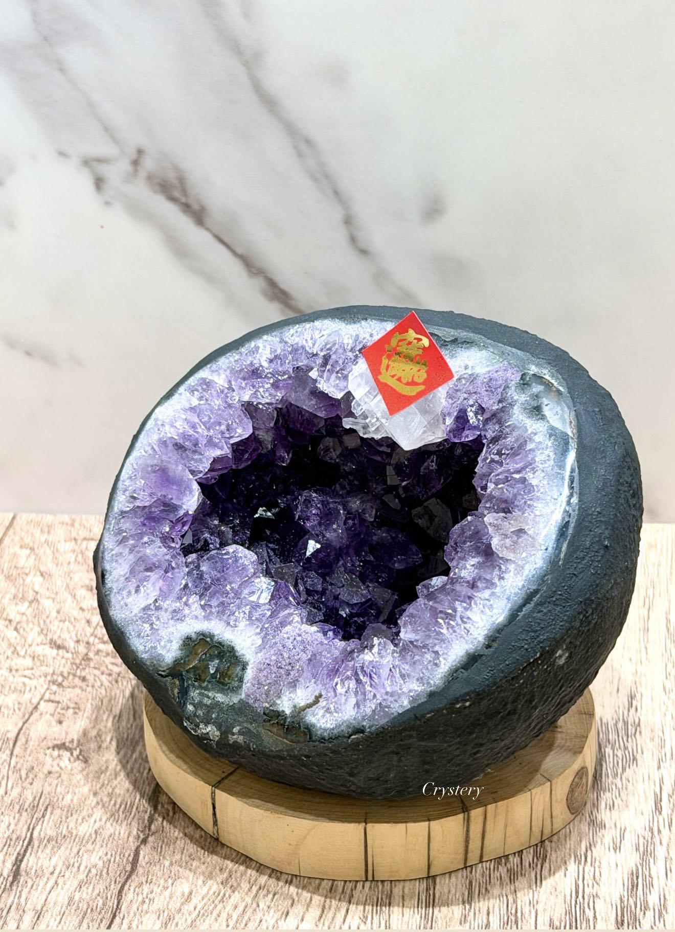 聚財納氣✨正能量擺件 迷你紫晶洞A10:圖片 2
