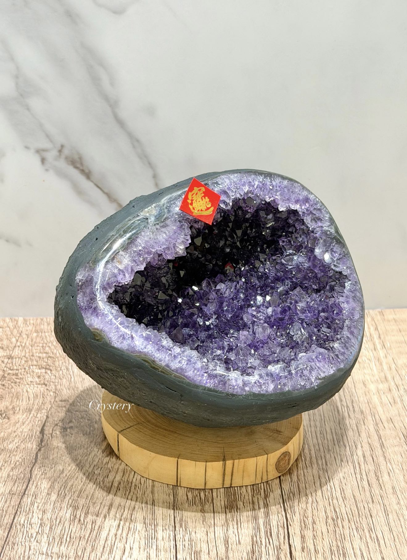 聚財納氣✨正能量擺件 迷你紫晶洞A19:圖片 3
