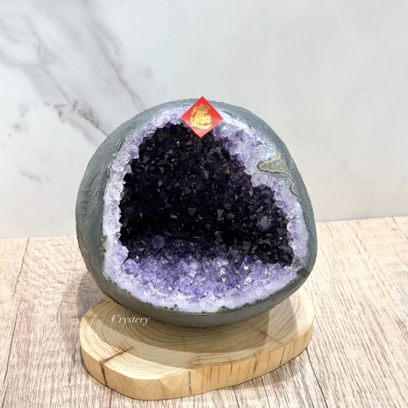 聚財納氣✨正能量擺件 迷你紫晶洞A4