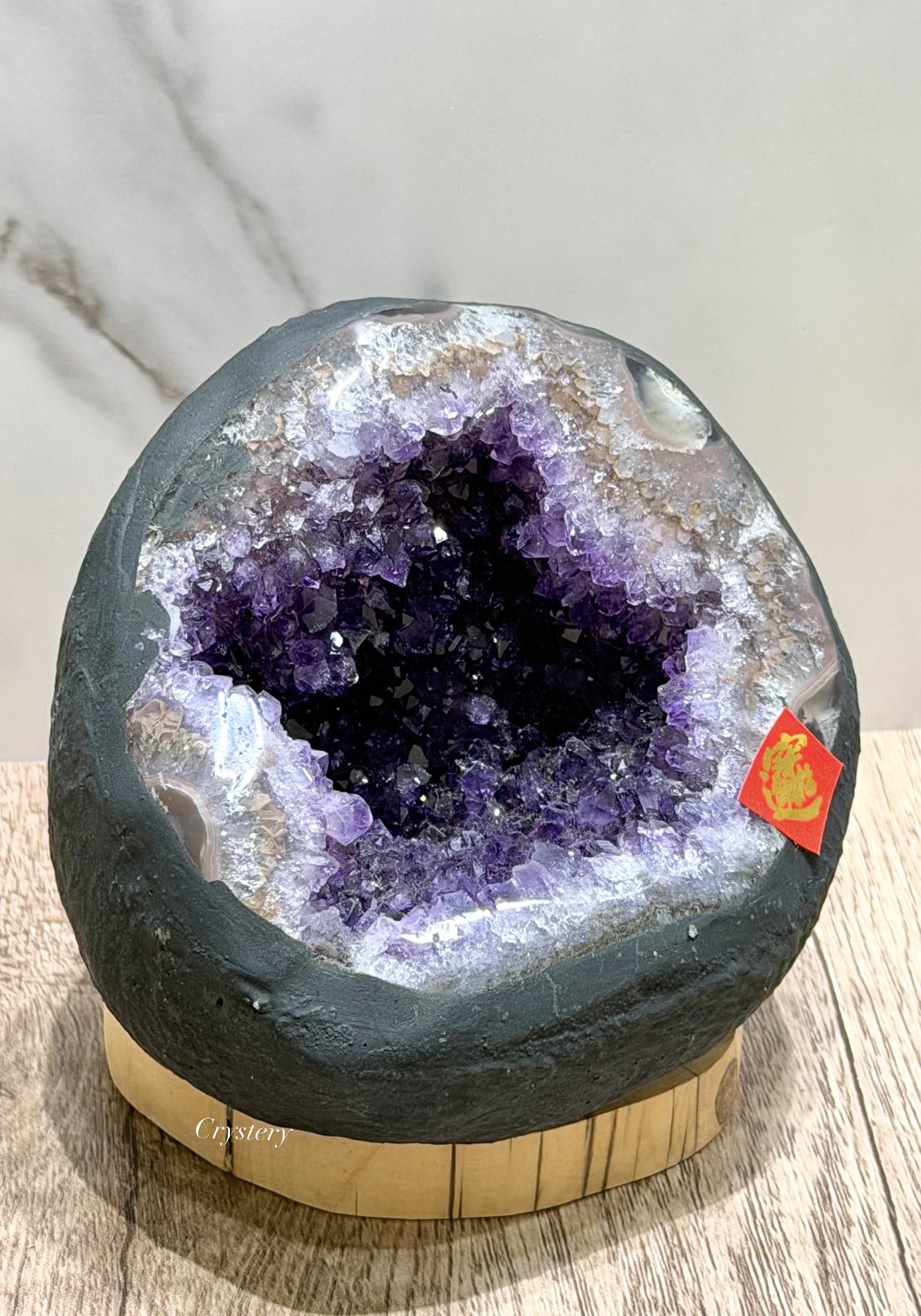 聚財納氣✨正能量擺件 迷你紫晶洞A8:圖片 3
