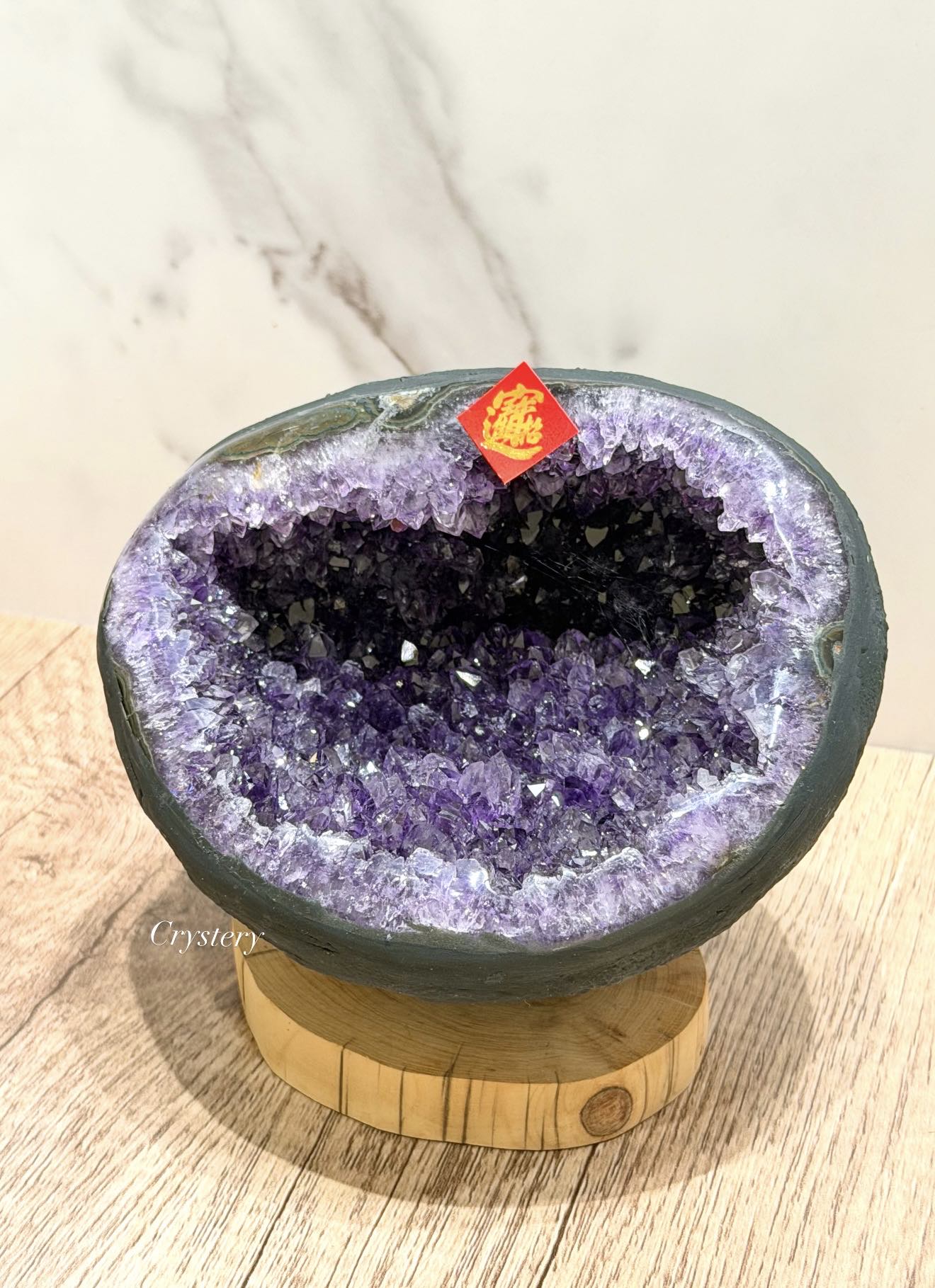 聚財納氣✨正能量擺件 迷你紫晶洞A19:圖片 2