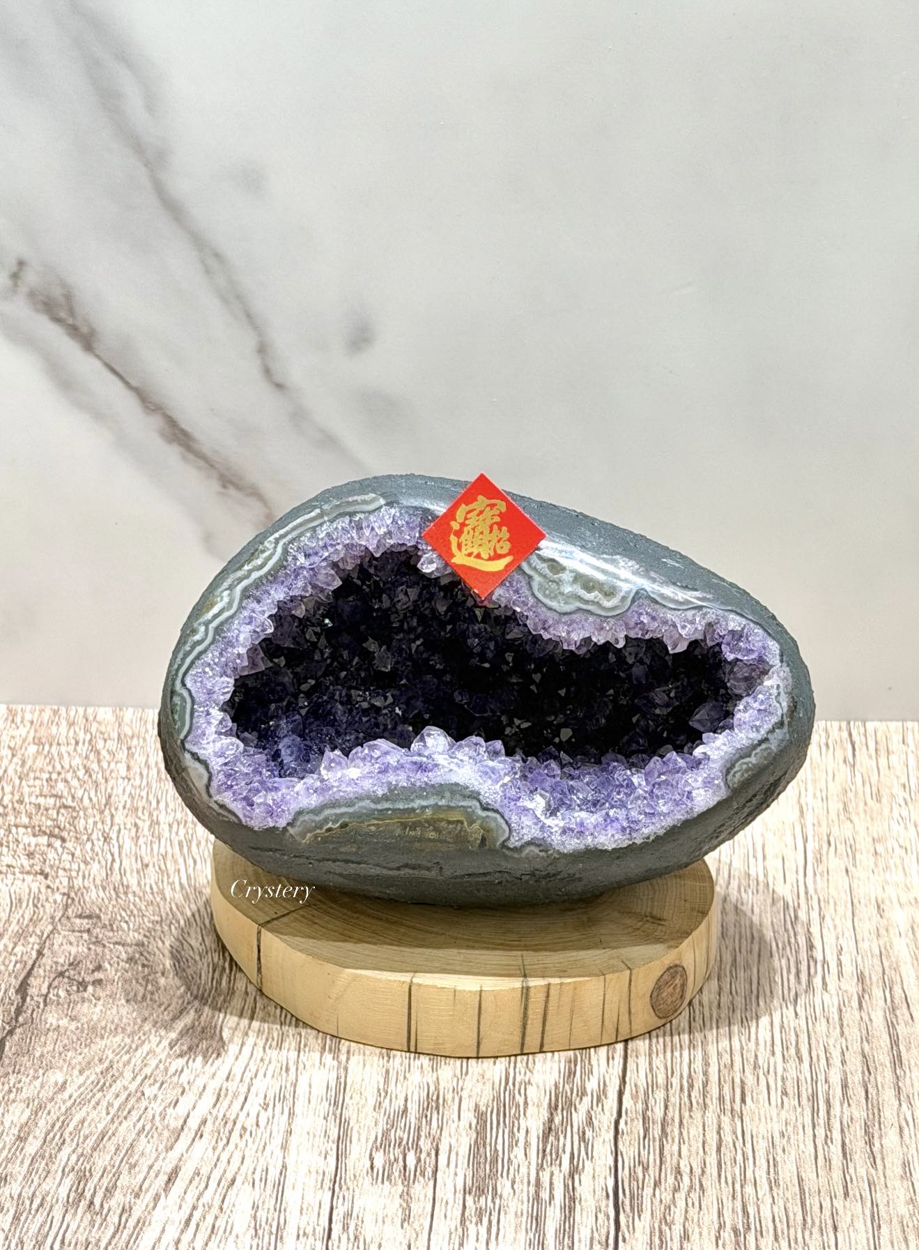 聚財納氣✨正能量擺件 迷你紫晶洞A13