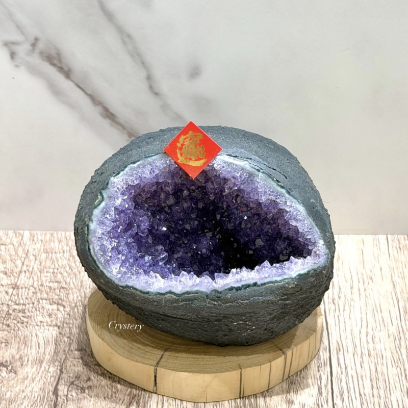 聚財納氣✨正能量擺件 迷你紫晶洞A14