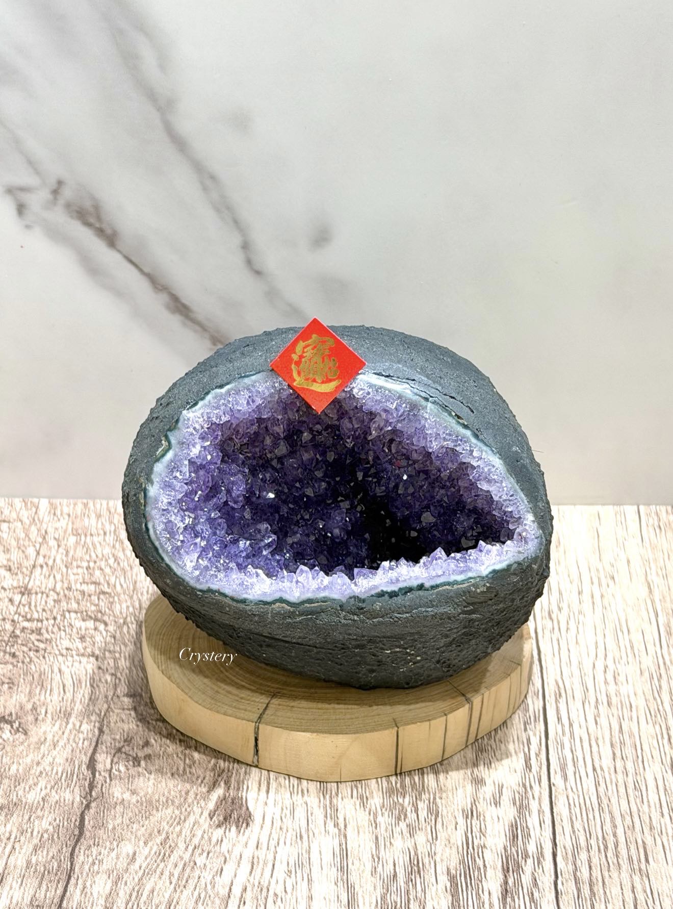 聚財納氣✨正能量擺件 迷你紫晶洞A14
