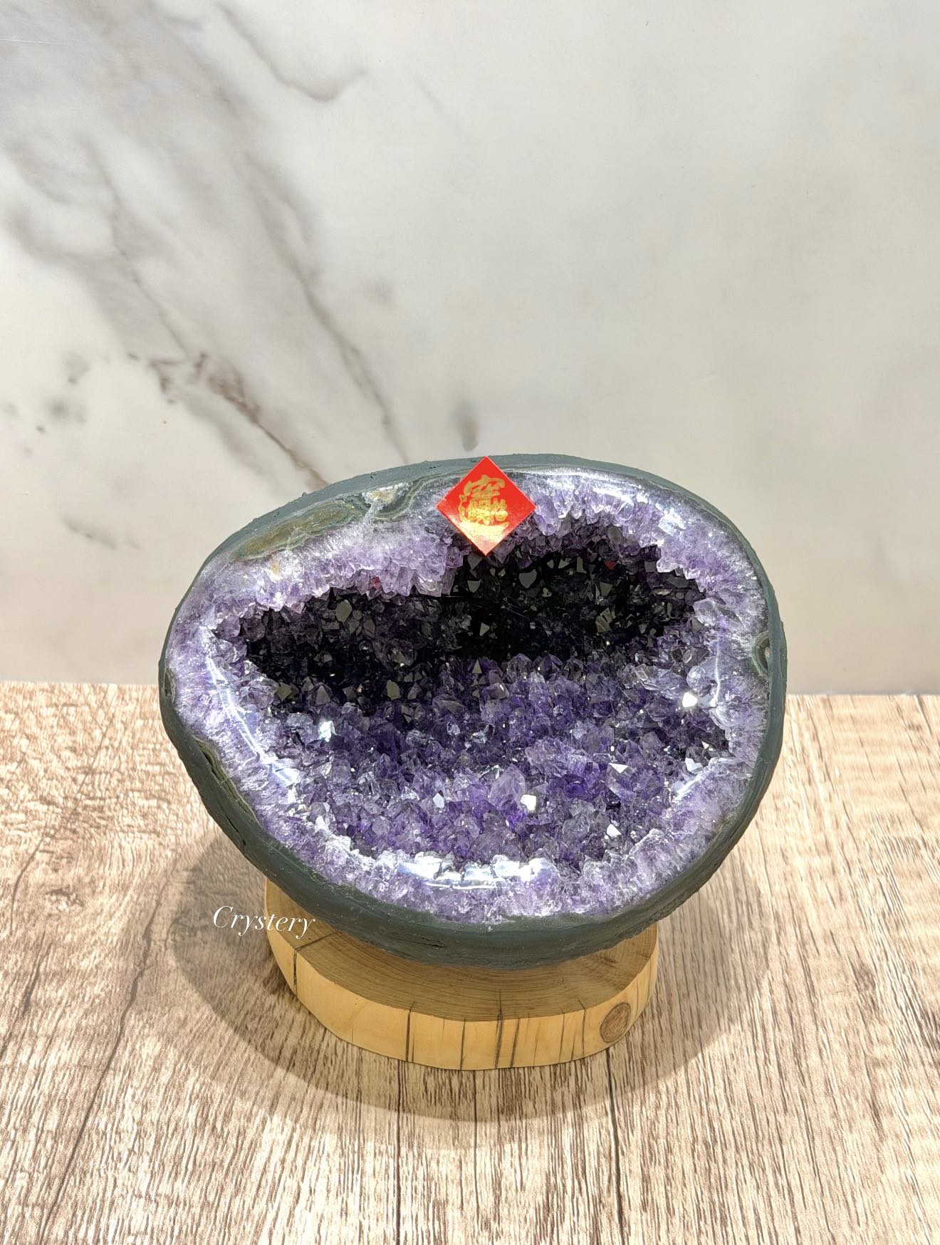 聚財納氣✨正能量擺件 迷你紫晶洞A19